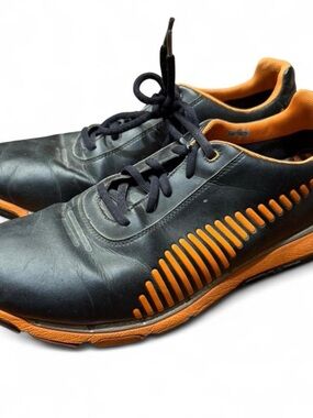 Y2K Puma Faas Speedcat Leather Black Orange Low Top Sneakers